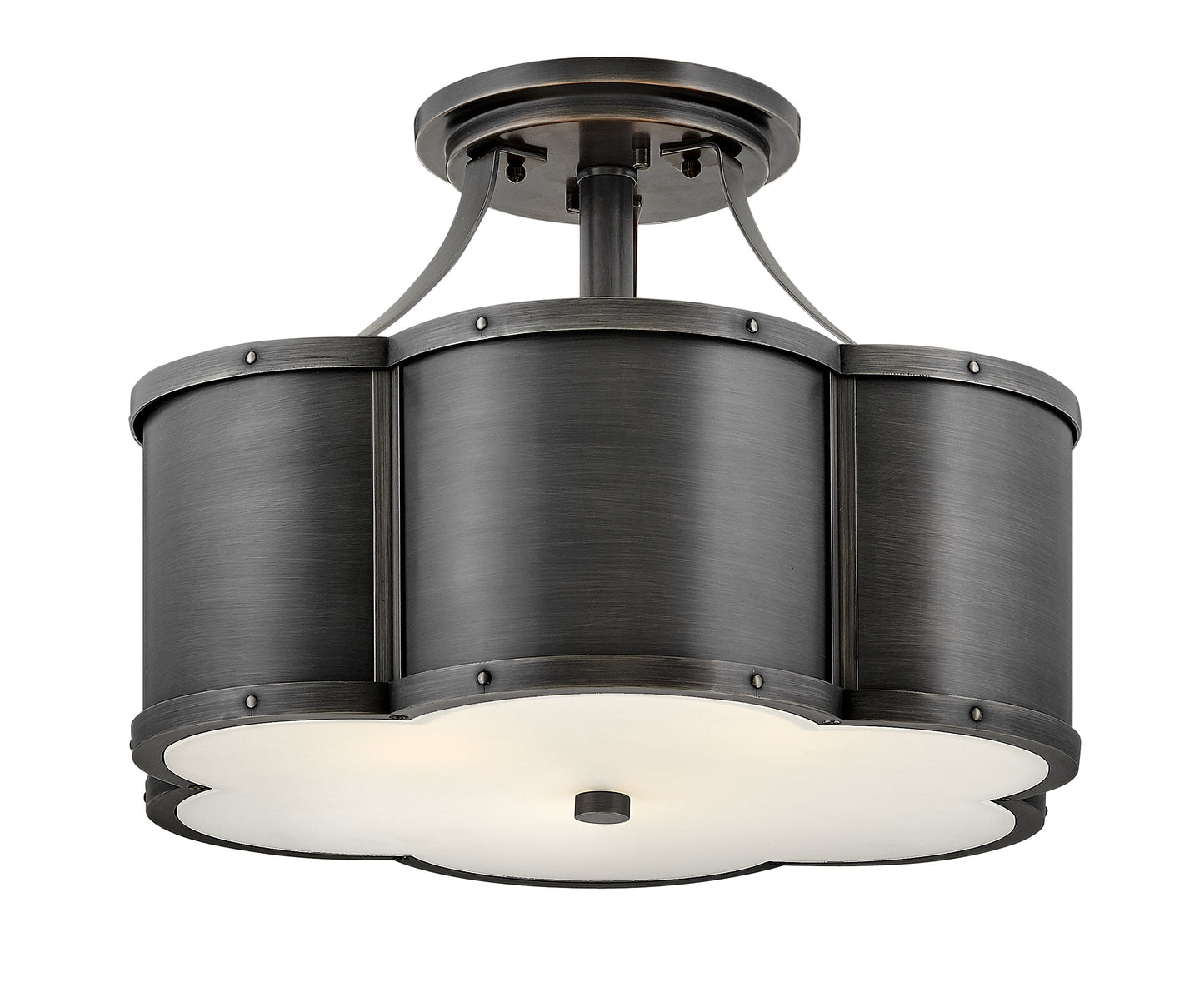 Chance Medium Semi-flush Mount In Black Finish