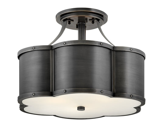 Chance Medium Semi-flush Mount In Black Finish