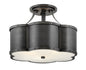Chance Medium Semi-flush Mount In Black Finish