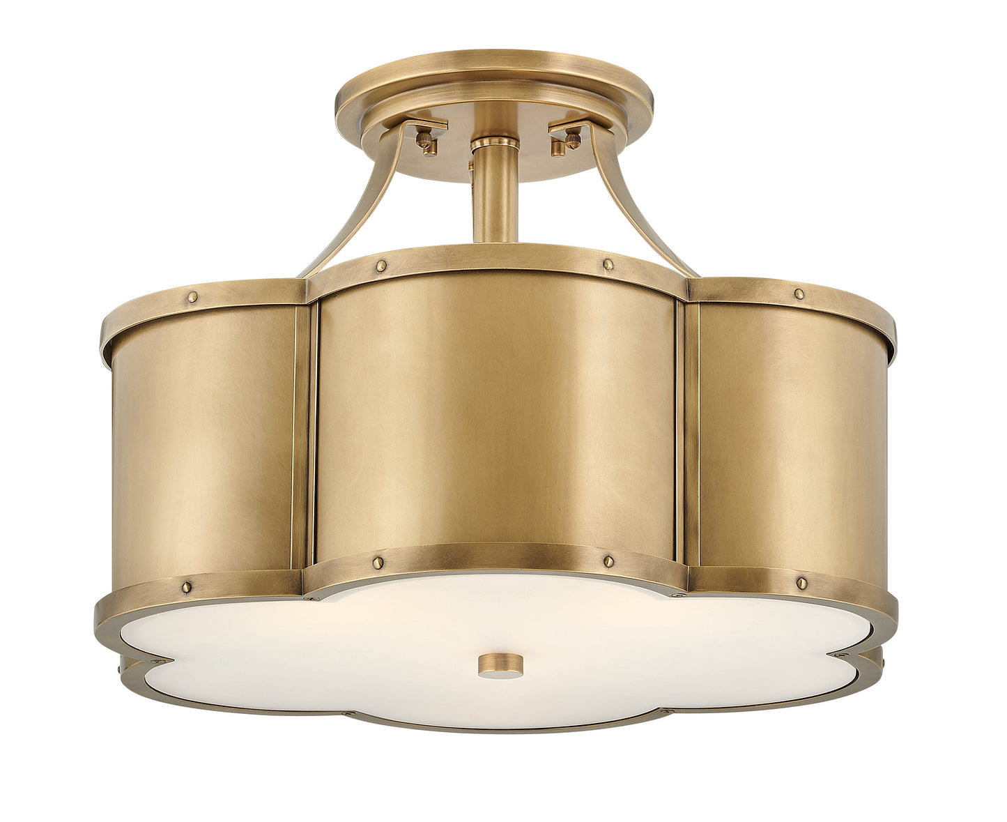 Chance Medium Semi-flush Mount In Light Brass Finish