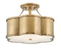 Chance Medium Semi-flush Mount In Light Brass Finish