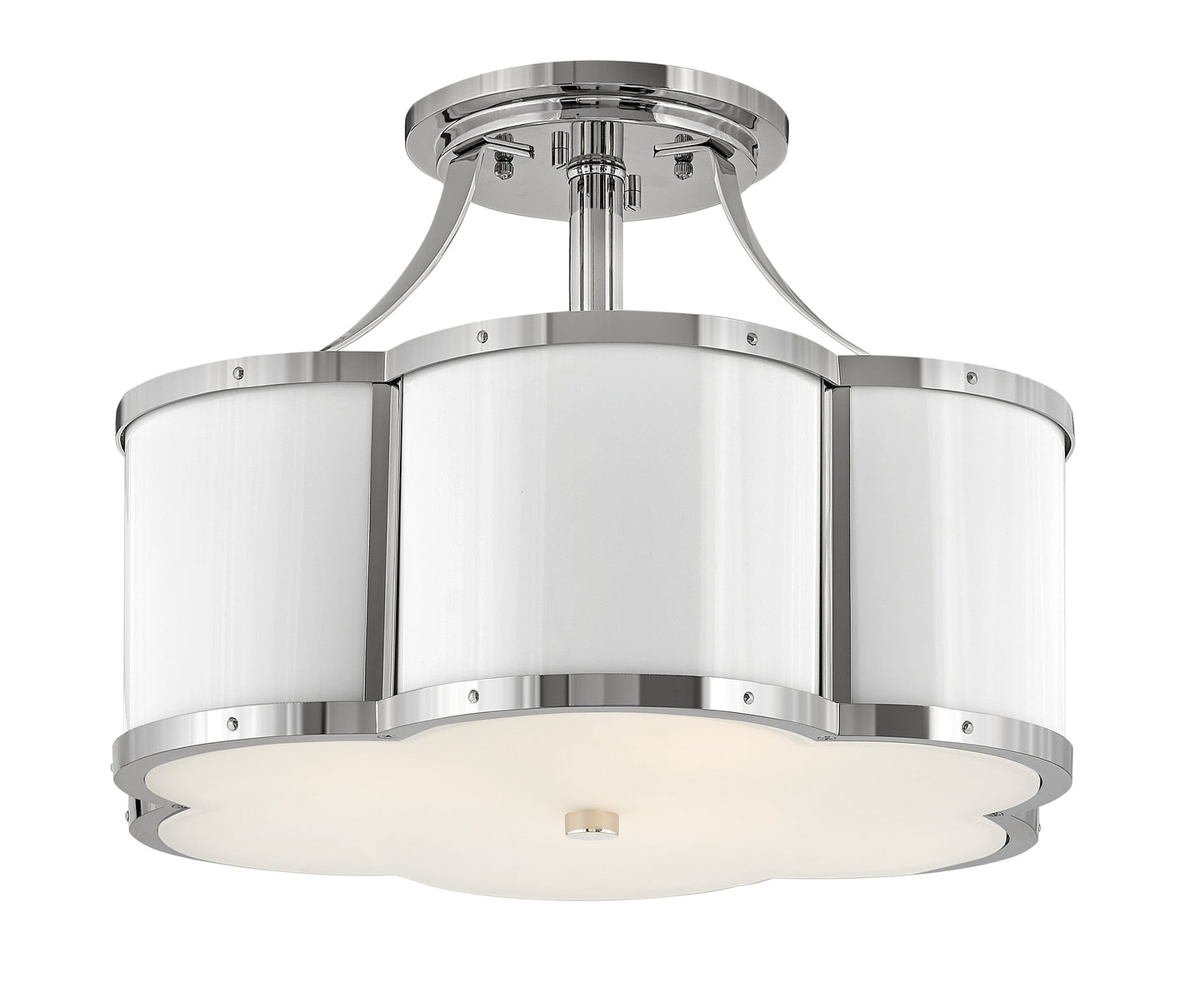 Chance Medium Semi-flush Mount In Polished Nickel Finish