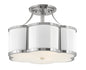 Chance Medium Semi-flush Mount In Polished Nickel Finish