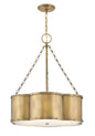Chance Small Drum Chandelier In Light Brass Finish