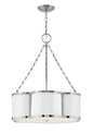 Chance Small Drum Chandelier In Polished Nickel Finish