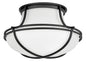 Saddler Medium Flush Mount In Black Finish