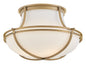 Saddler Medium Flush Mount In Light Brass Finish