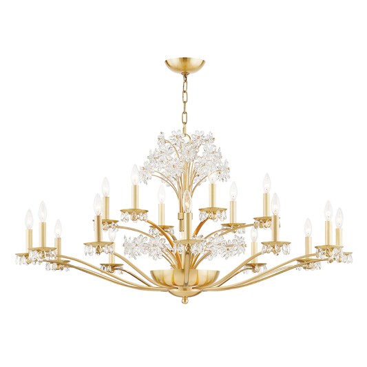 Beaumont Chandelier with Aged Brass Finish