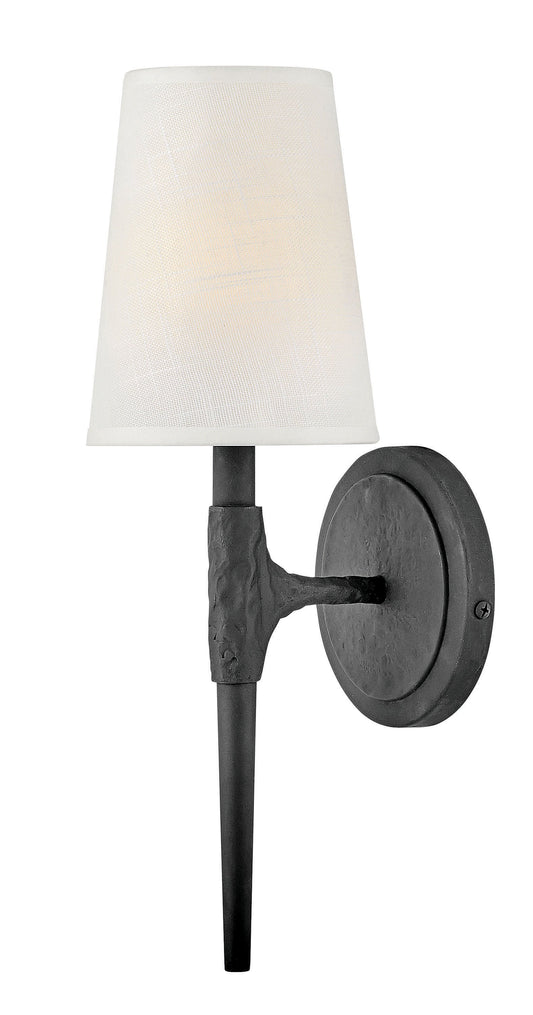 Beaumont Medium Single Light Sconce In Black Finish