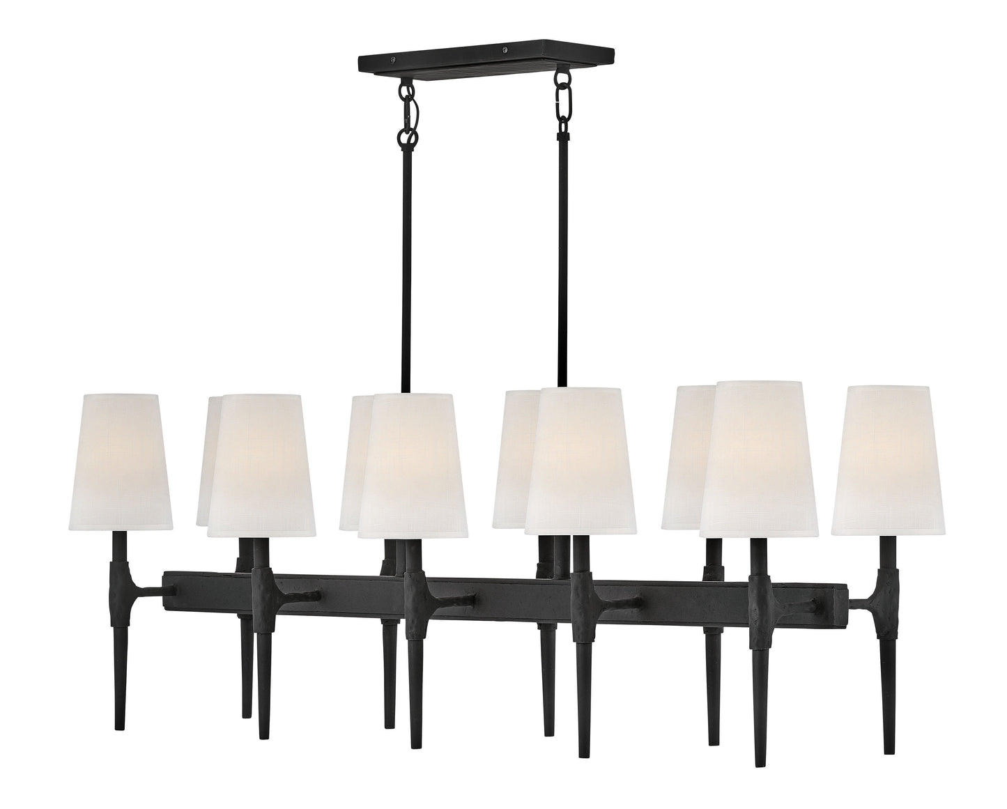 Beaumont Medium Ten Light Linear In Black Finish