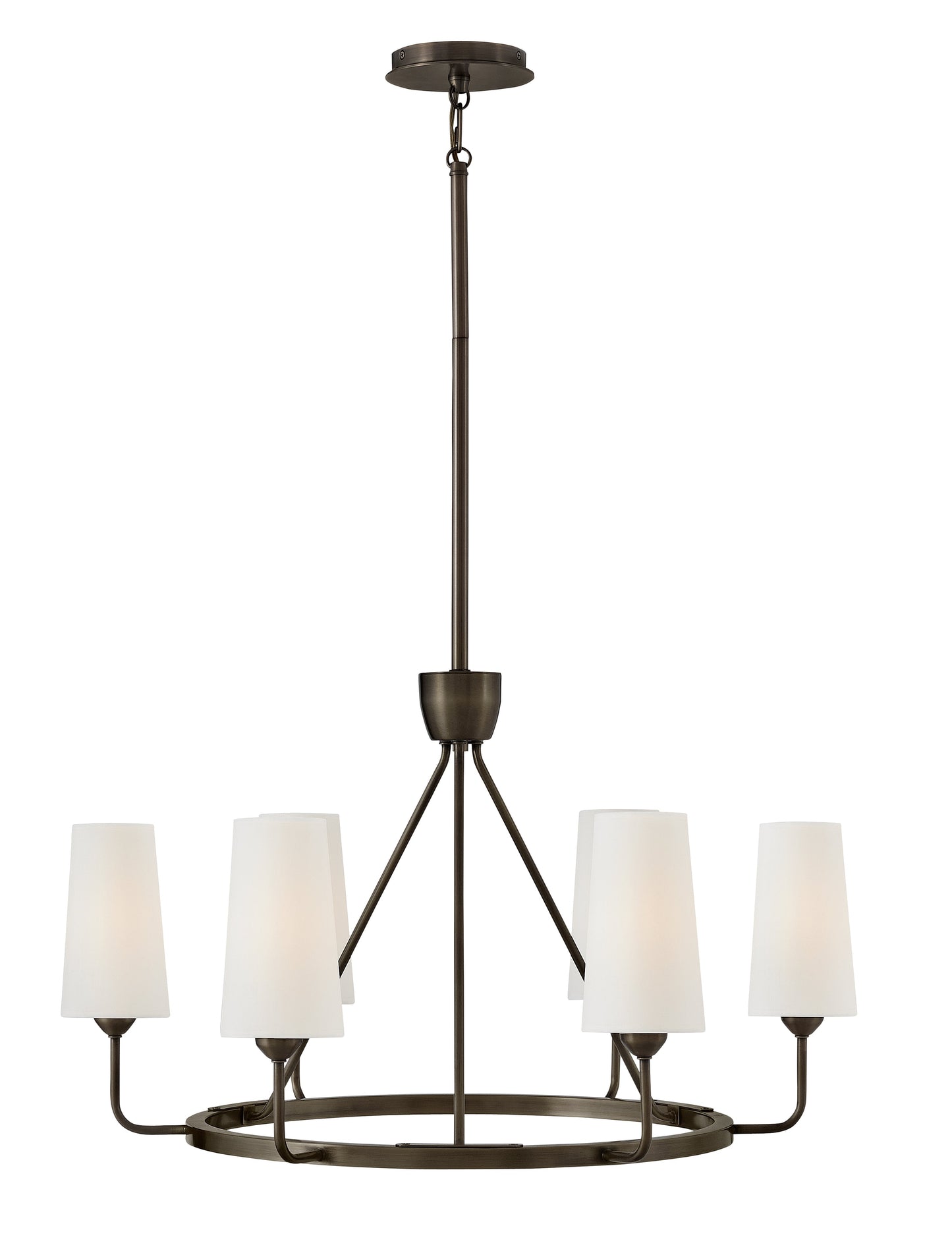 Lewis Medium Single Tier Chandelier In Black Finish