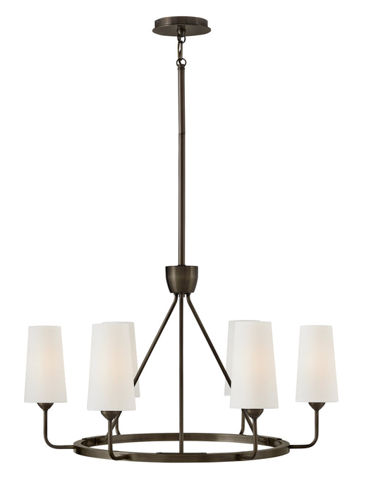 Lewis Medium Single Tier Chandelier In Black Finish