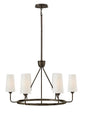 Lewis Medium Single Tier Chandelier In Black Finish