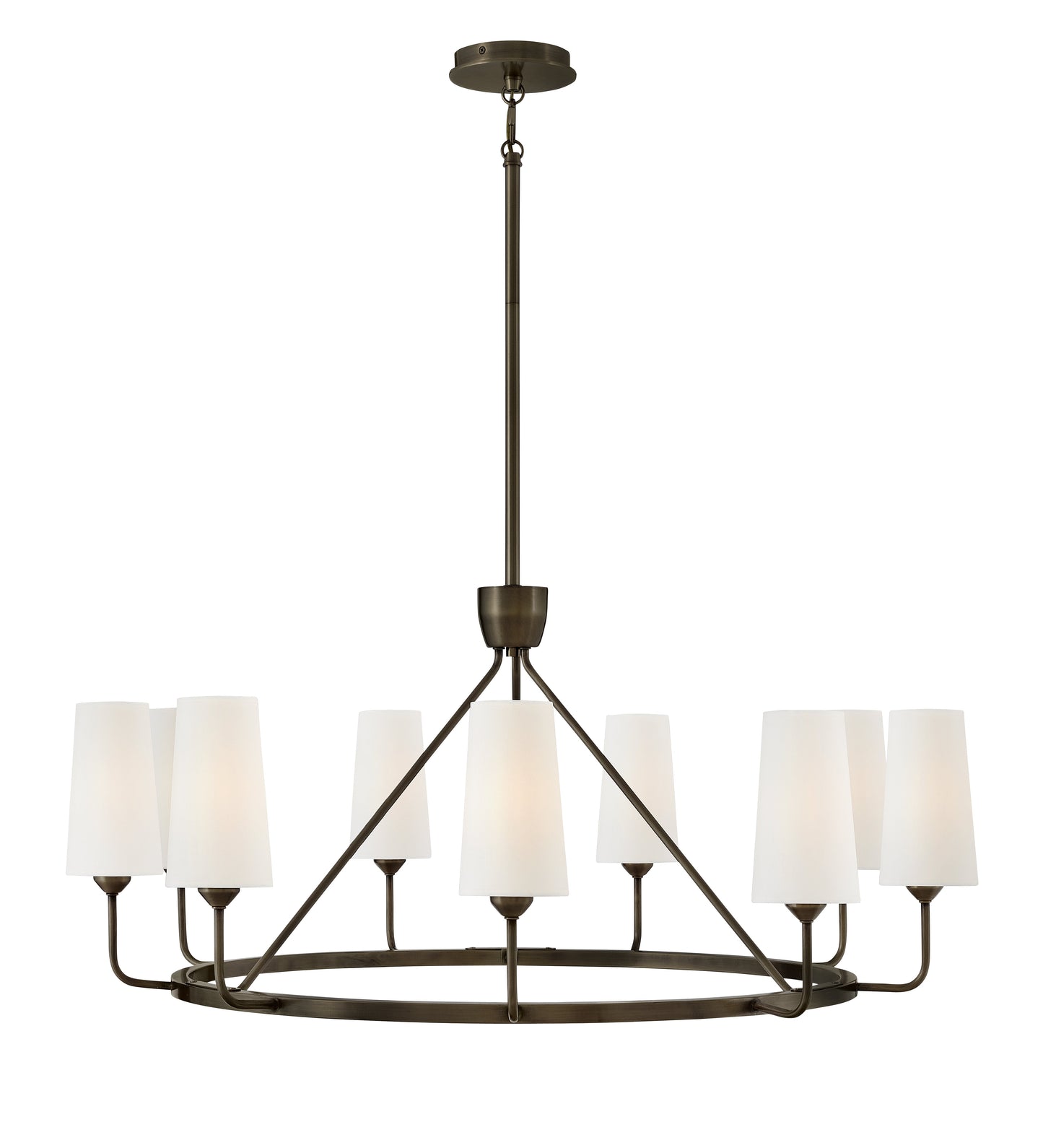 Lewis Large Single Tier Chandelier In Black Finish