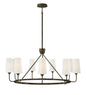 Lewis Large Single Tier Chandelier In Black Finish