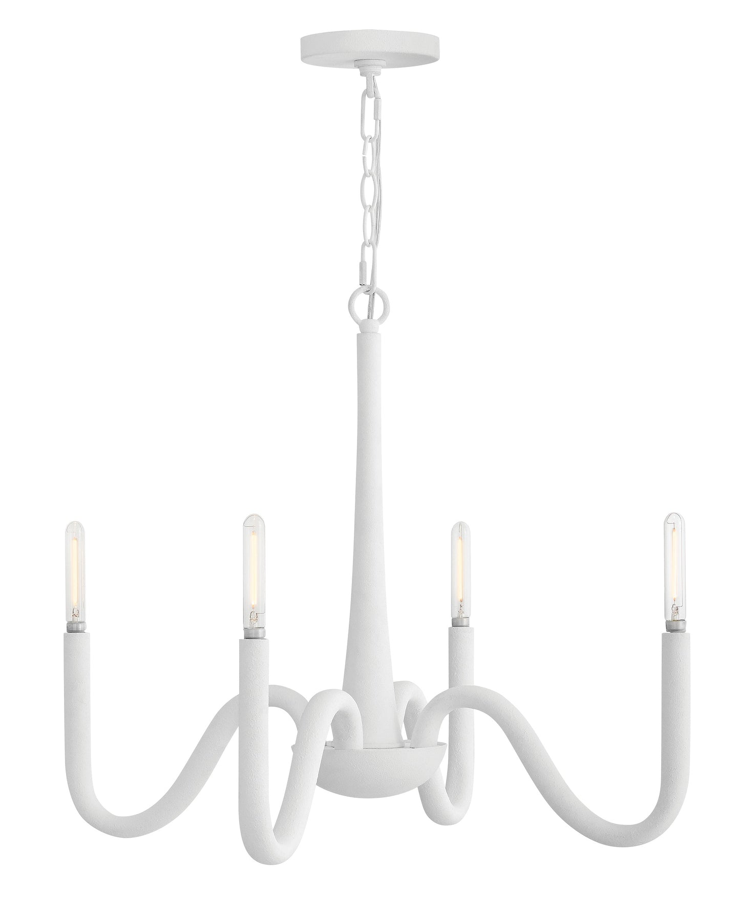 Maris Medium Chandelier In White Finish