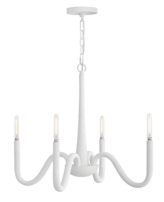 Maris Medium Chandelier In White Finish