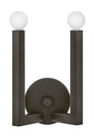 Ezra Medium Two Light Sconce In Black Finish
