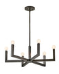 Ezra Medium Single Tier Chandelier In Black Finish