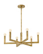 Ezra Medium Single Tier Chandelier In Light Brass Finish