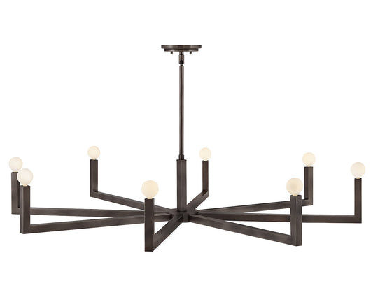 Ezra Large Single Tier Chandelier In Black Finish