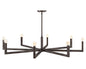 Ezra Large Single Tier Chandelier In Black Finish