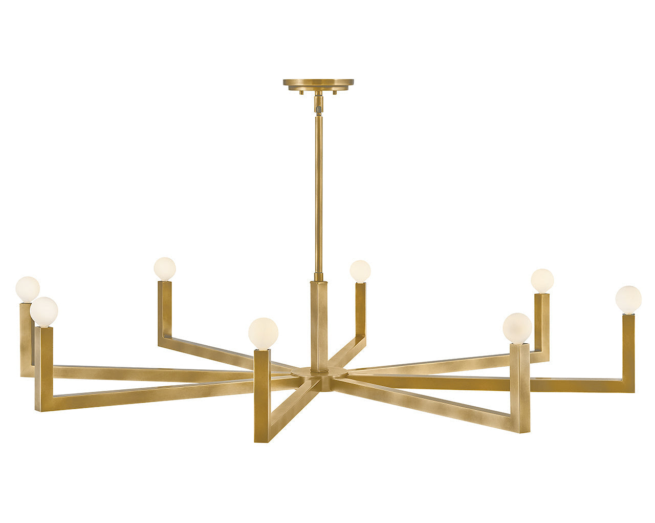 Ezra Large Single Tier Chandelier In Light Brass Finish