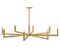 Ezra Large Single Tier Chandelier In Light Brass Finish