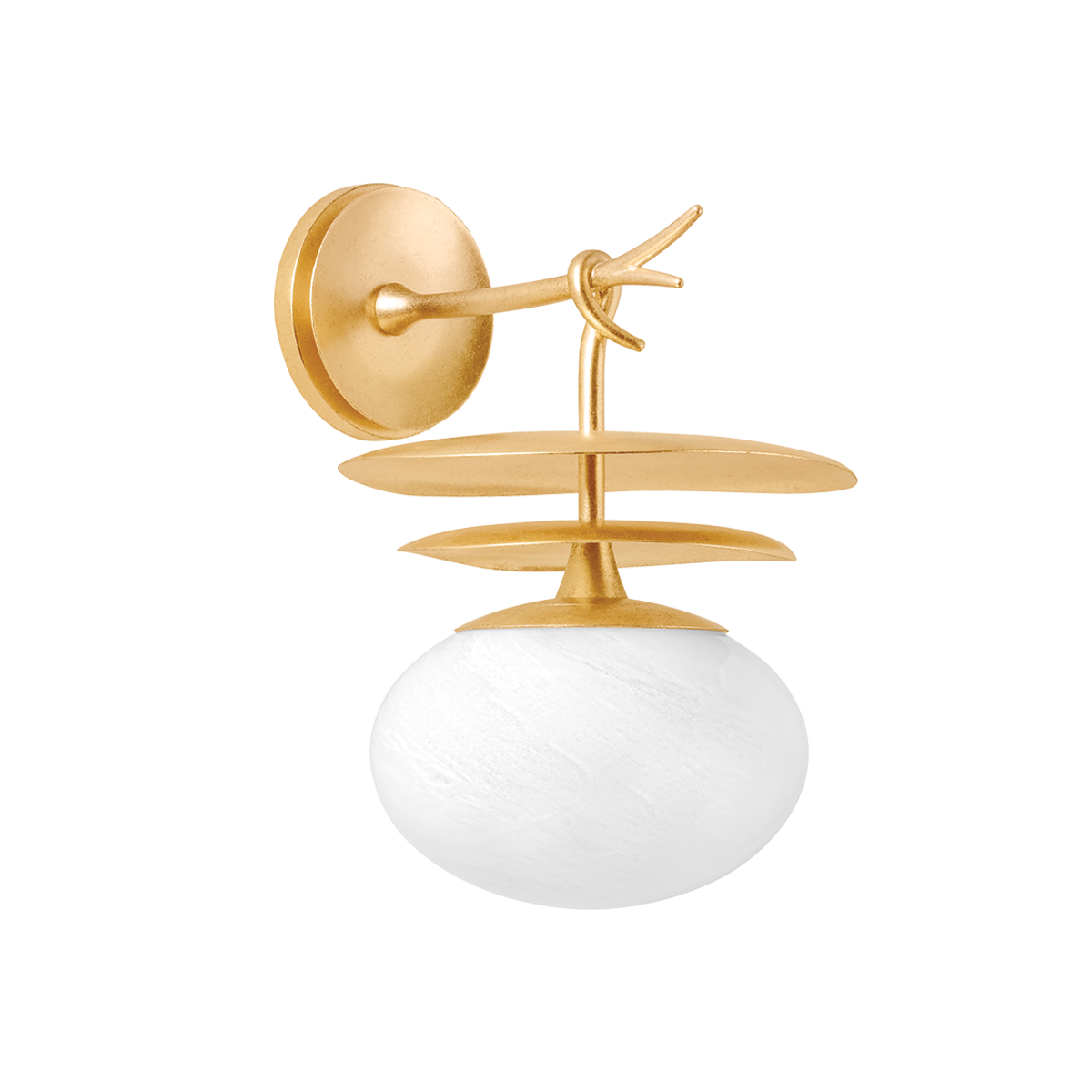 CEYLON Wall Sconce In Vintage Gold Leaf Finish