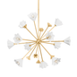 Julieta Chandelier In VINTAGE GOLD LEAF Finish