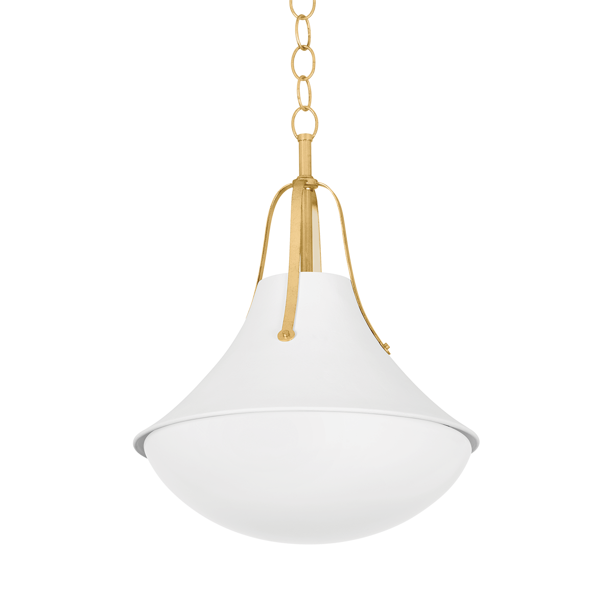 COVENTRY Pendant with Vintage Gold Leaf/ White Plaster Finish