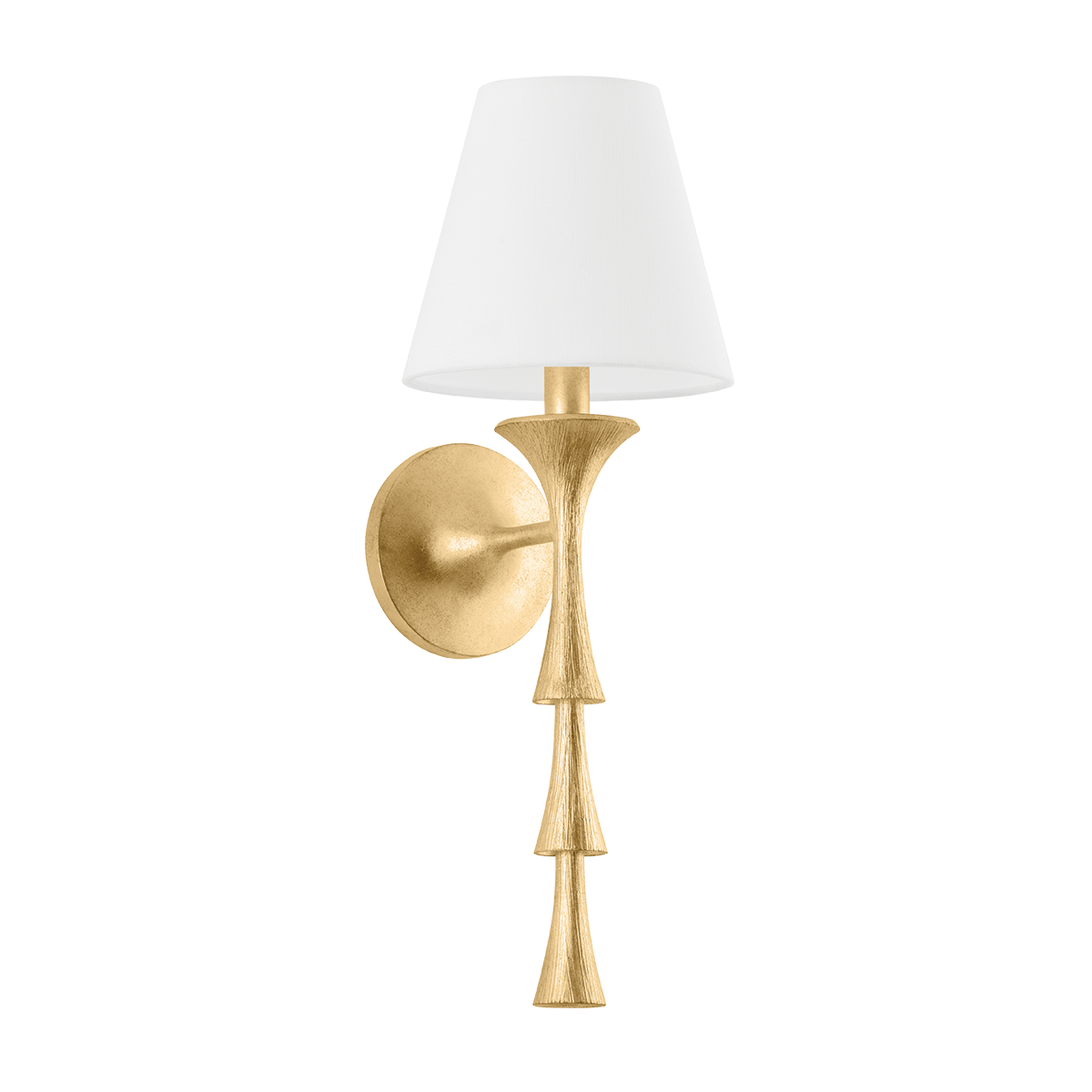 VAILS GATE Wall Sconce with Vintage Gold Leaf Finish