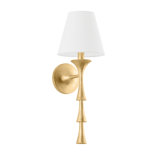 VAILS GATE Wall Sconce with Vintage Gold Leaf Finish