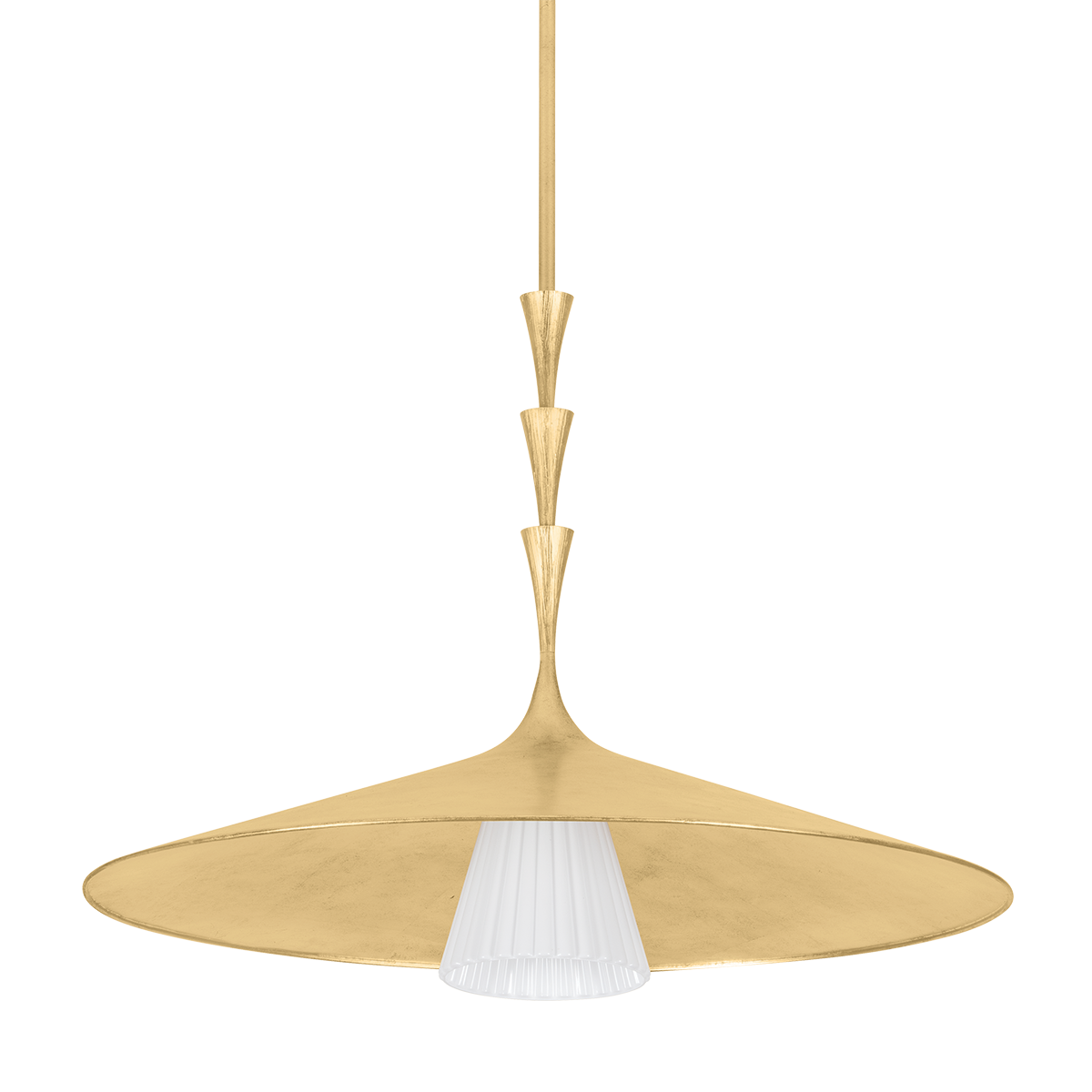 VAILS GATE Pendant with Vintage Gold Leaf Finish