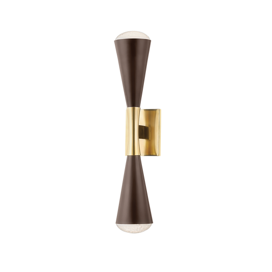 BARCELONA Wall Sconce In Vintage Brass/Bronze Finish