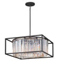 Giada Medium Convertible Drum Chandelier In Black Finish