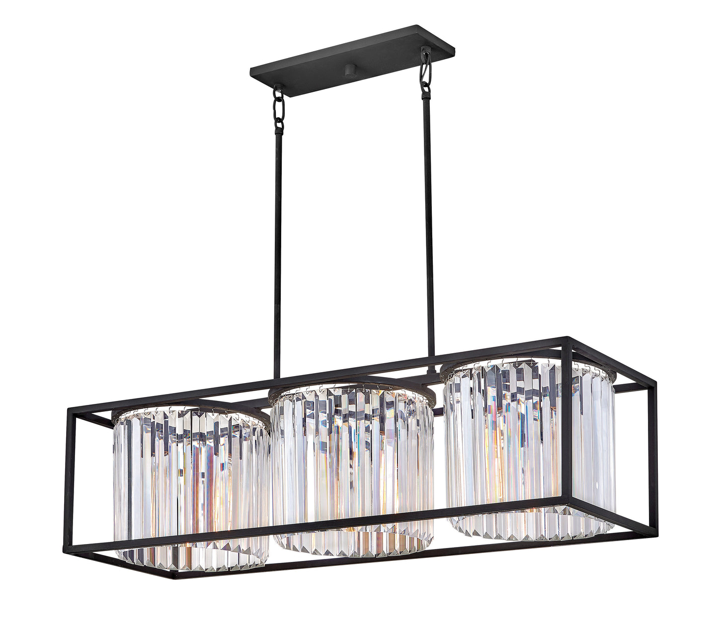 Giada Small Three Light Linear In Black Finish