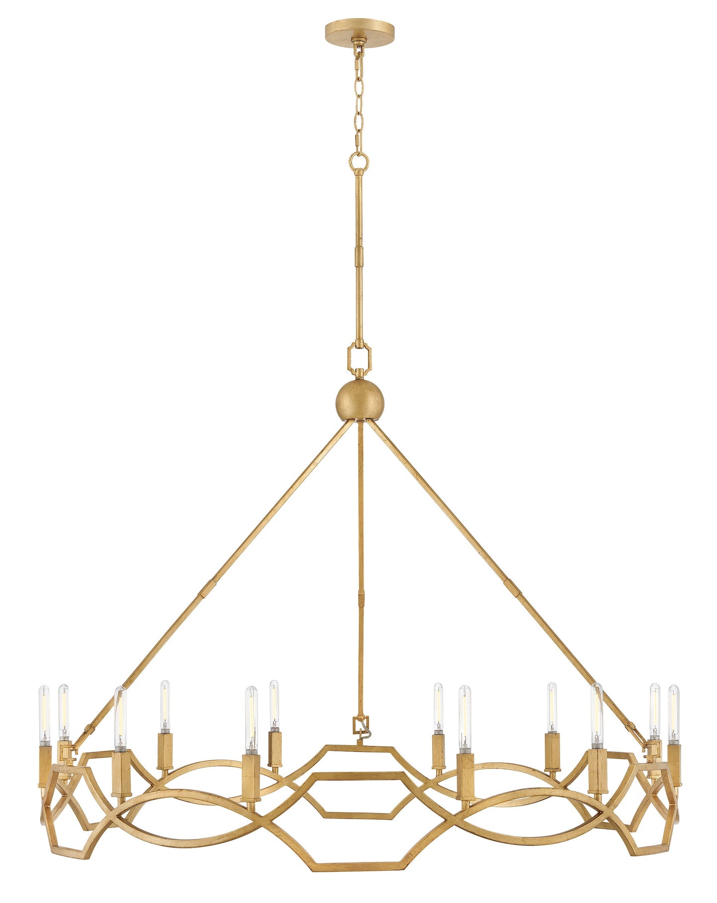 Leona Large Chandelier In Gold Finish