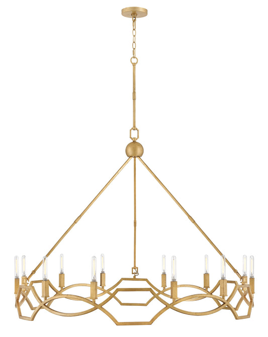 Leona Large Chandelier In Gold Finish