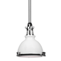 Massena Pendant with White/polished Nickel Combo Finish