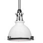 Massena Pendant with White/polished Nickel Combo Finish