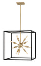 Aros Large Open Frame Pendant In Black Finish