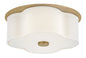 Delaney Medium Flush Mount In Light Brass Finish