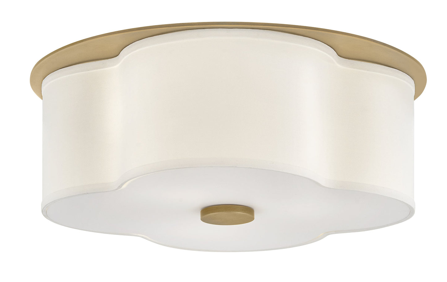 Delaney Medium Flush Mount In Light Brass Finish