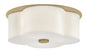 Delaney Medium Flush Mount In Light Brass Finish