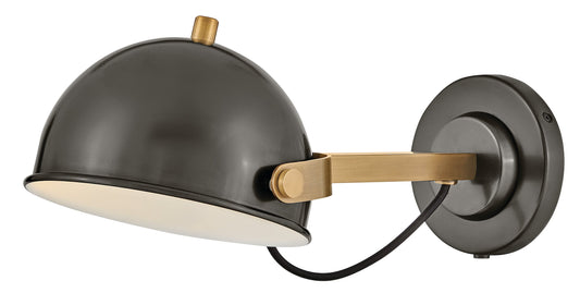 Spence Medium Adjustable Single Light Sconce In Black Finish