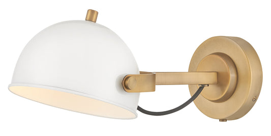 Spence Medium Adjustable Single Light Sconce In White Finish