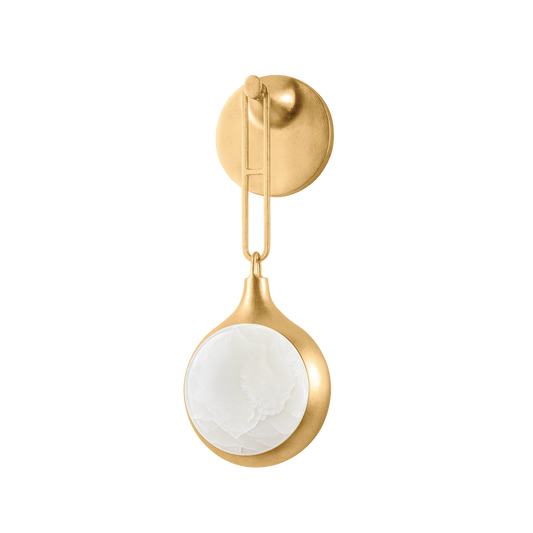 RIVIERE Wall Sconce In Vintage Gold Leaf Finish