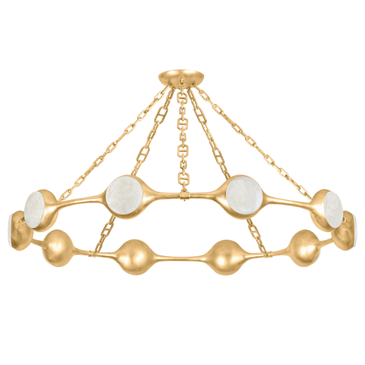 RIVIERE CHANDELIER In Vintage Gold Leaf Finish