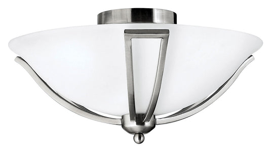 Bolla Medium Flush Mount In Brushed Nickel Finish